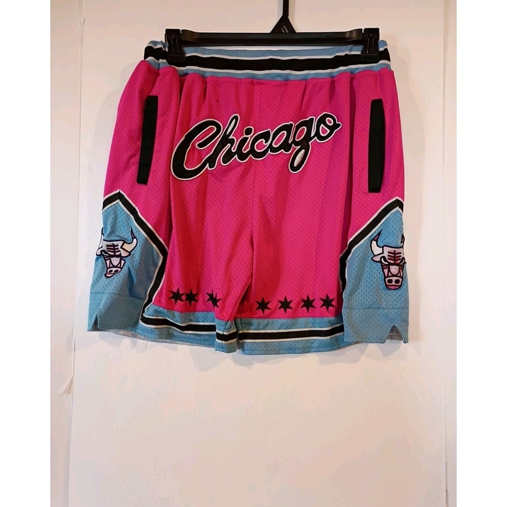 Just Don Chicago Bulls Shorts Mens M Hot Pink Carolina Blue Jordan 2019 2020